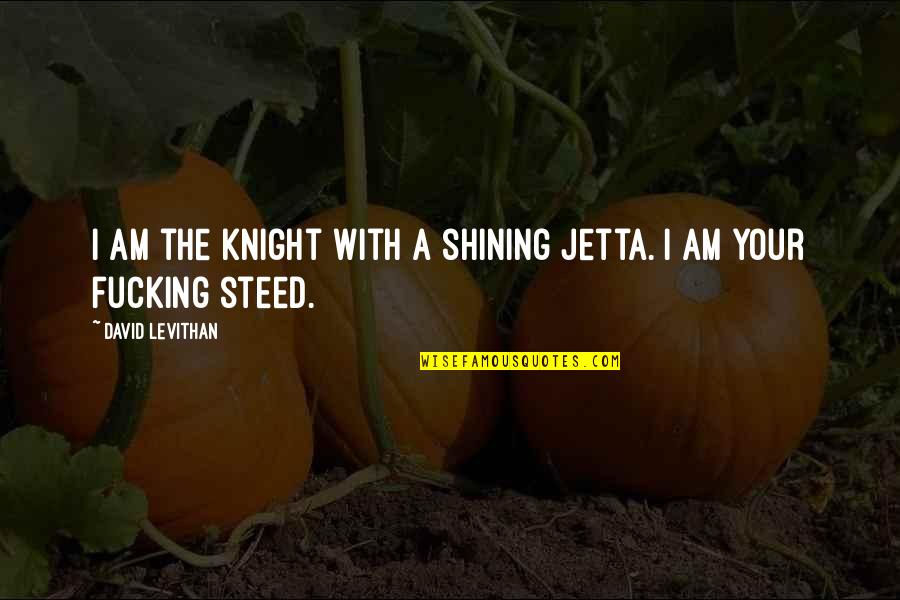 Temptation In Relationship Quotes By David Levithan: I am the knight with a shining Jetta.