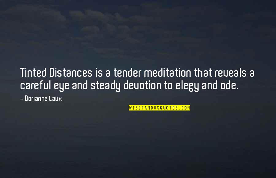 Tender A Quotes By Dorianne Laux: Tinted Distances is a tender meditation that reveals Tender A Quotes By Dorianne Laux: Tinted Distances is a tender meditation that reveals
