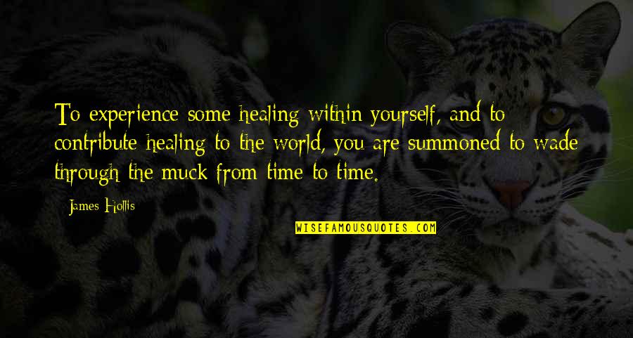 Tendo Satori Quotes By James Hollis: To experience some healing within yourself, and to Tendo Satori Quotes By James Hollis: To experience some healing within yourself, and to