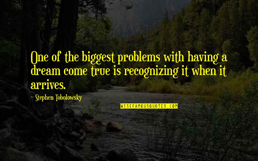 Tenenbaums Trees Quotes By Stephen Tobolowsky: One of the biggest problems with having a