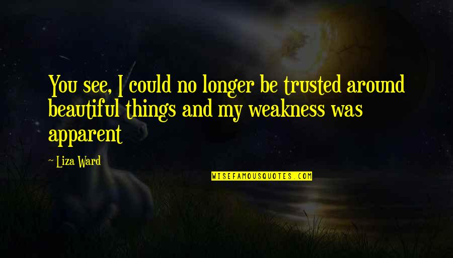 Tenggang Kawali Quotes By Liza Ward: You see, I could no longer be trusted