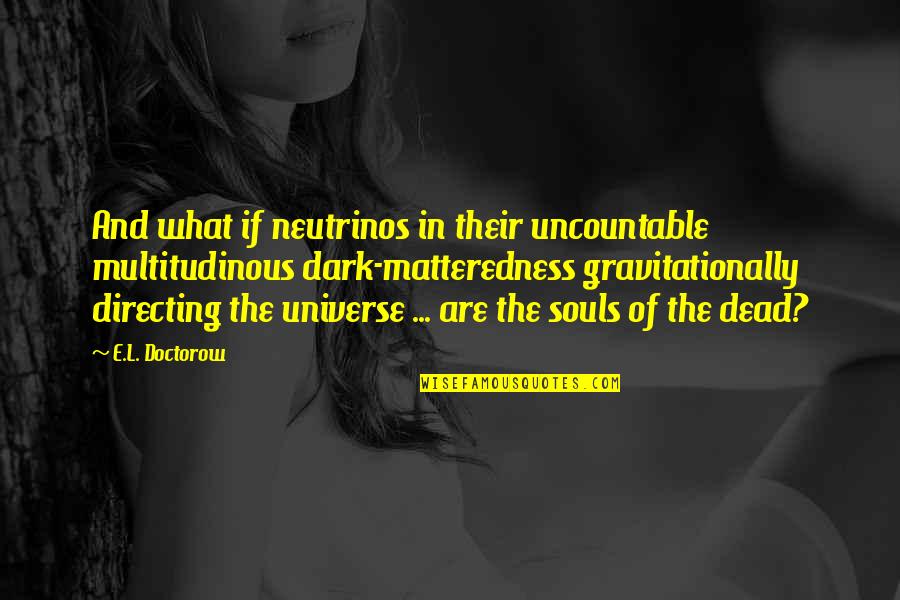 Teniamos En Quotes By E.L. Doctorow: And what if neutrinos in their uncountable multitudinous Teniamos En Quotes By E.L. Doctorow: And what if neutrinos in their uncountable multitudinous