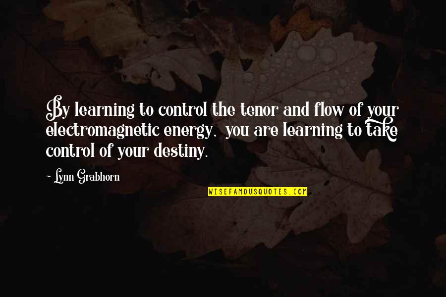 Tenor Quotes By Lynn Grabhorn: By learning to control the tenor and flow