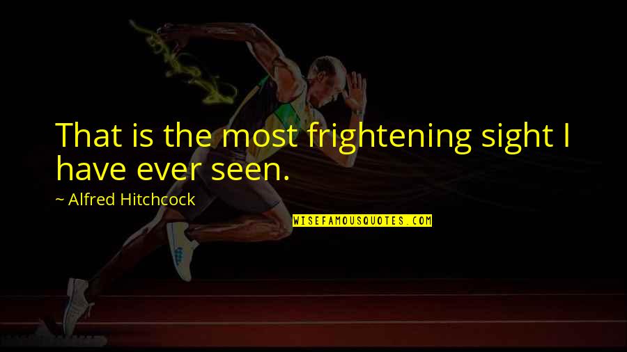 Tensegrity Physical Therapy Quotes By Alfred Hitchcock: That is the most frightening sight I have