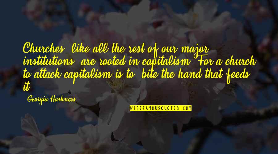Tensegrity Physical Therapy Quotes By Georgia Harkness: Churches, like all the rest of our major