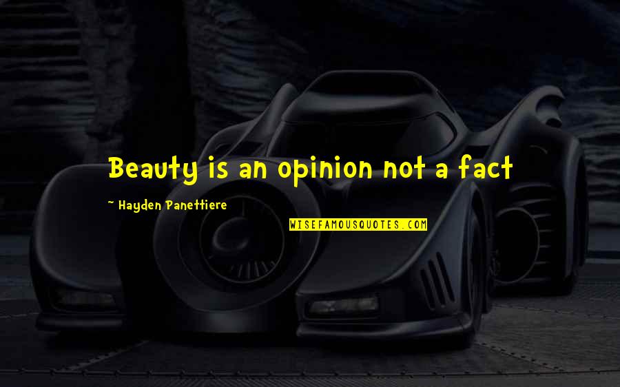 Tensing Verdict Quotes By Hayden Panettiere: Beauty is an opinion not a fact Tensing Verdict Quotes By Hayden Panettiere: Beauty is an opinion not a fact