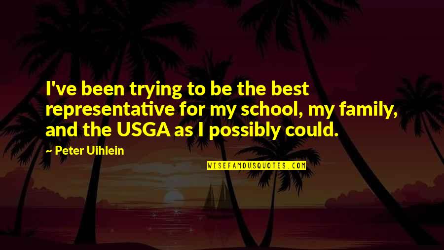 Tension Relief Quotes By Peter Uihlein: I've been trying to be the best representative