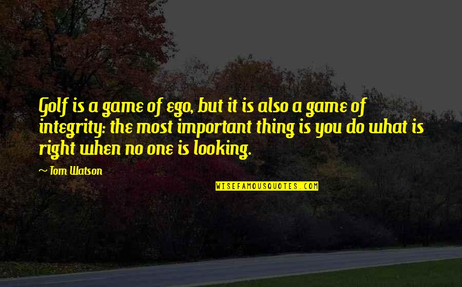 Tension Reliever Quotes By Tom Watson: Golf is a game of ego, but it Tension Reliever Quotes By Tom Watson: Golf is a game of ego, but it