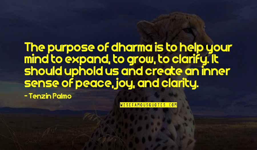 Tenzin Quotes By Tenzin Palmo: The purpose of dharma is to help your