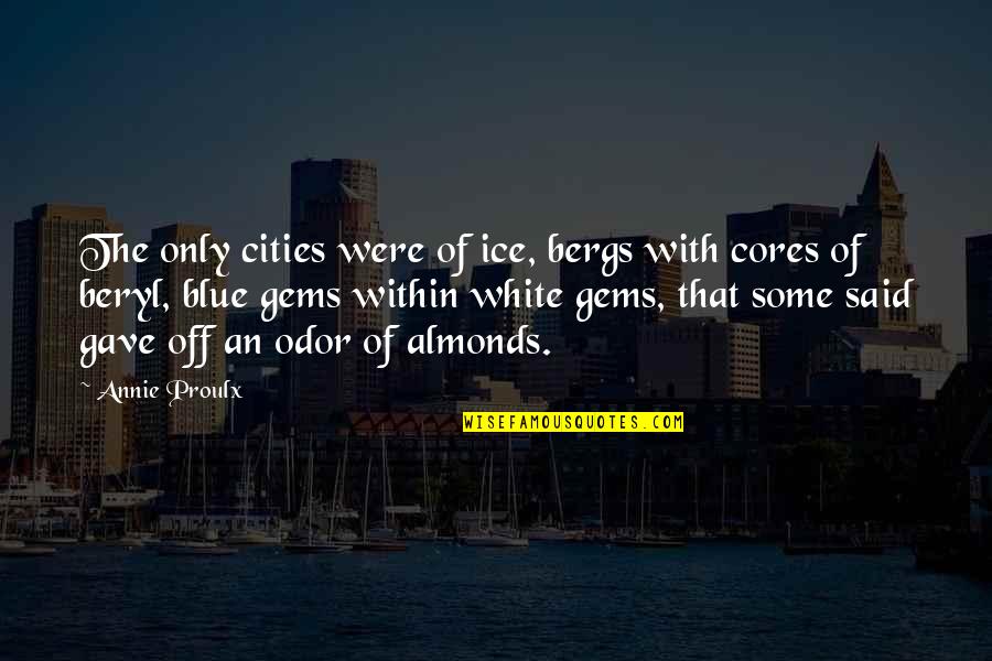 Teodicea Significato Quotes By Annie Proulx: The only cities were of ice, bergs with