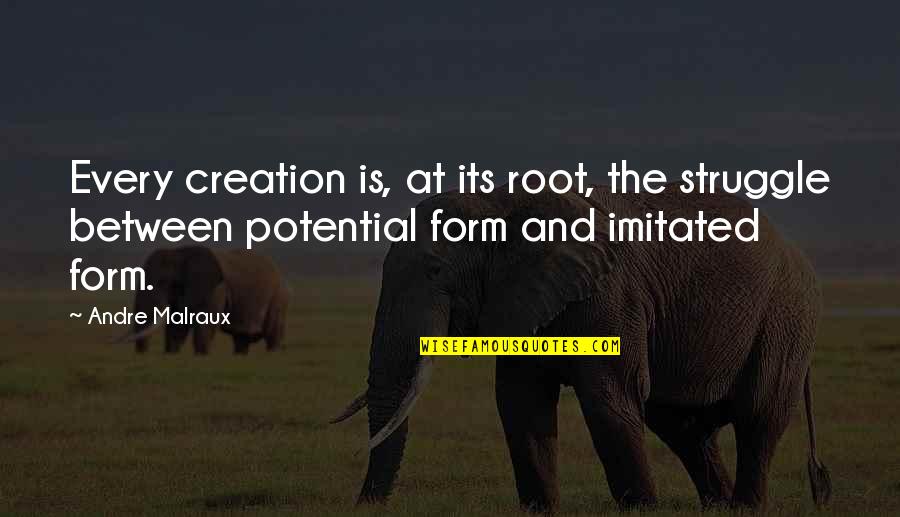 Teologi Quotes By Andre Malraux: Every creation is, at its root, the struggle