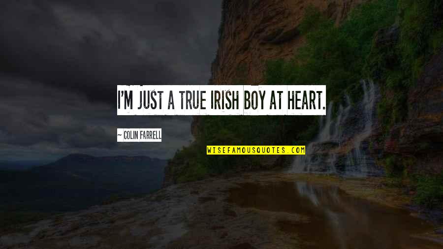 Teori Belajar Quotes By Colin Farrell: I'm just a true Irish boy at heart.