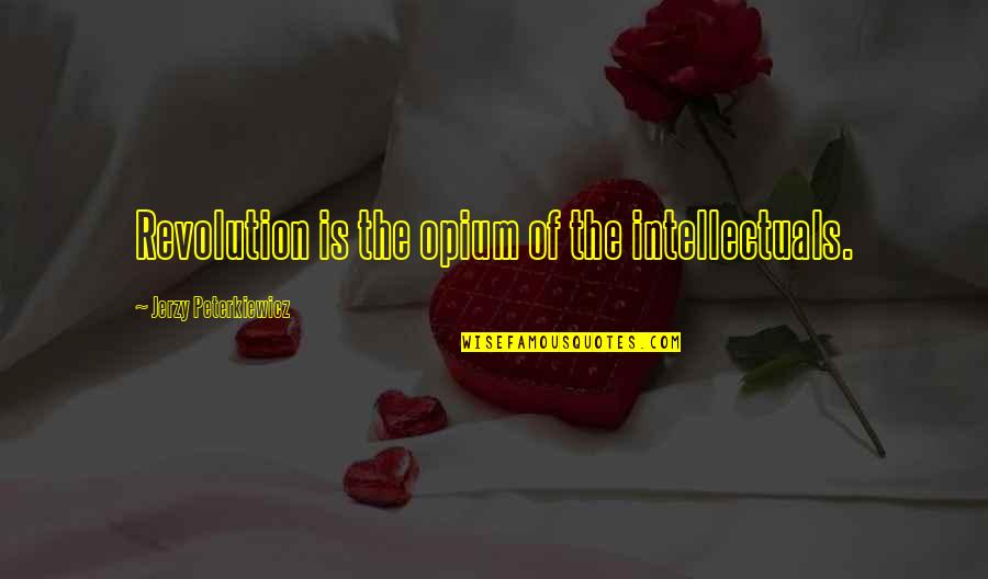 Teppei Omakase Quotes By Jerzy Peterkiewicz: Revolution is the opium of the intellectuals. Teppei Omakase Quotes By Jerzy Peterkiewicz: Revolution is the opium of the intellectuals.