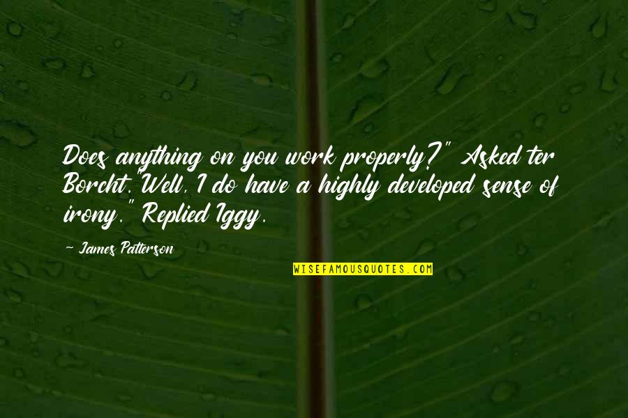 Ter Quotes By James Patterson: Does anything on you work properly?" Asked ter Ter Quotes By James Patterson: Does anything on you work properly?" Asked ter