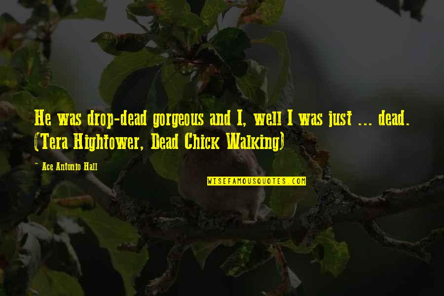 Tera Quotes By Ace Antonio Hall: He was drop-dead gorgeous and I, well I