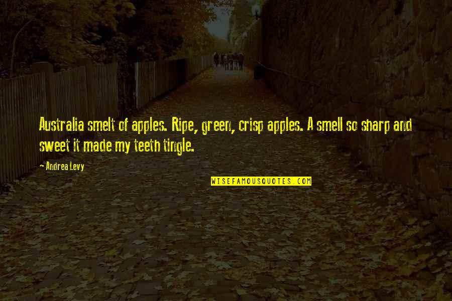 Terabithia Trailer Quotes By Andrea Levy: Australia smelt of apples. Ripe, green, crisp apples. Terabithia Trailer Quotes By Andrea Levy: Australia smelt of apples. Ripe, green, crisp apples.