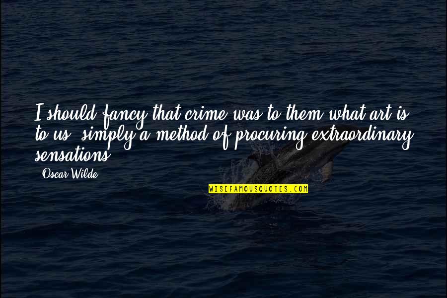Terabytes To Gigabytes Quotes By Oscar Wilde: I should fancy that crime was to them