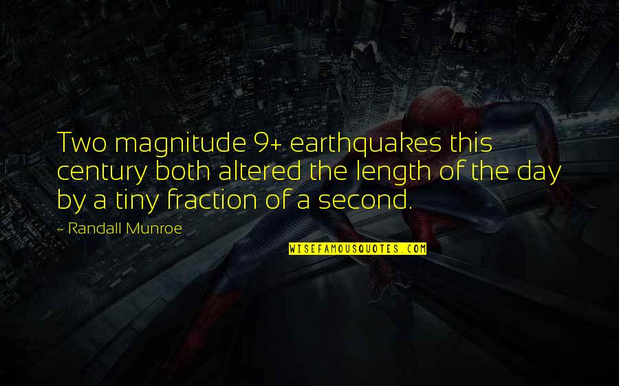 Teravainen Teuvo Quotes By Randall Munroe: Two magnitude 9+ earthquakes this century both altered