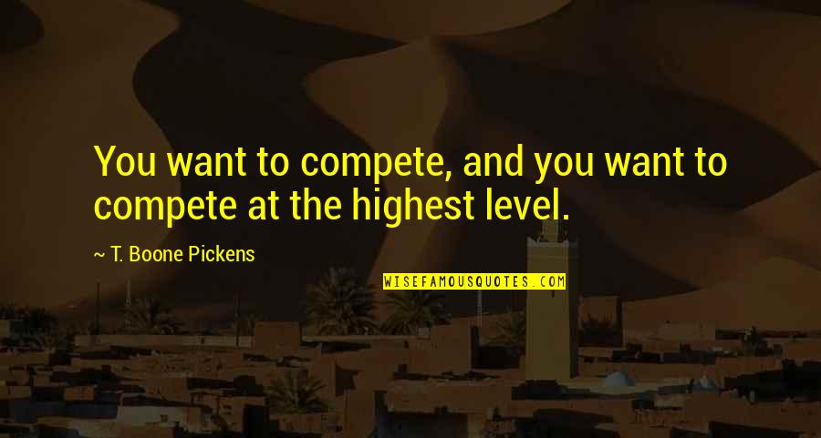 Tercan Collies Quotes By T. Boone Pickens: You want to compete, and you want to Tercan Collies Quotes By T. Boone Pickens: You want to compete, and you want to