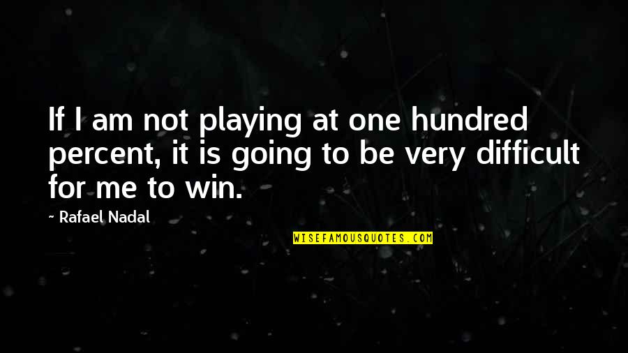 Tere Pyar Me Quotes By Rafael Nadal: If I am not playing at one hundred Tere Pyar Me Quotes By Rafael Nadal: If I am not playing at one hundred