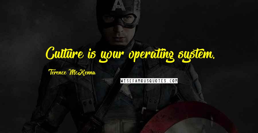 Terence McKenna quotes: Culture is your operating system.