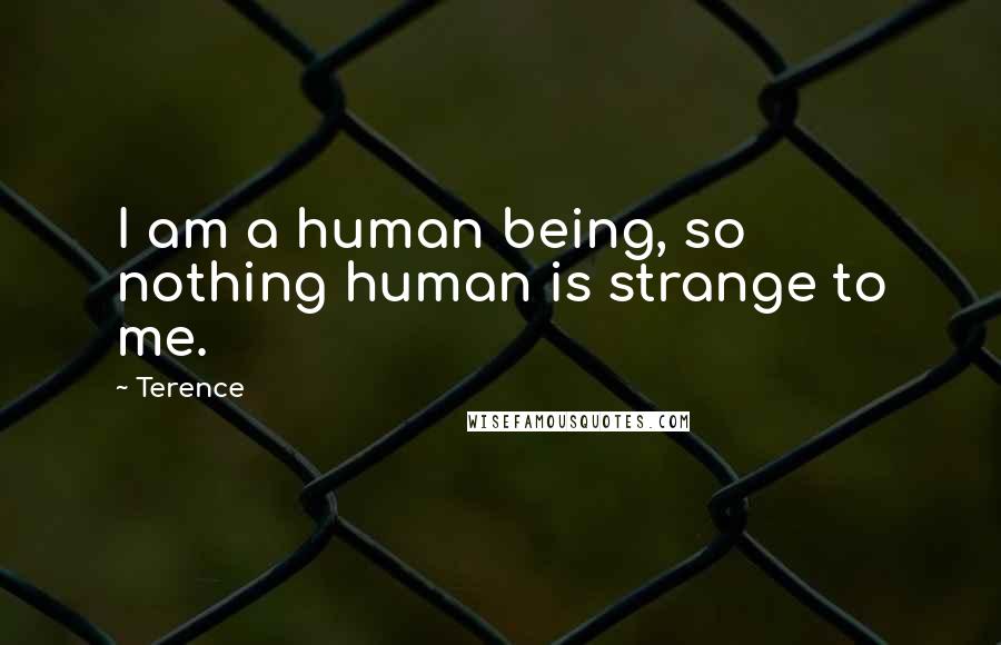 Terence quotes: I am a human being, so nothing human is strange to me.