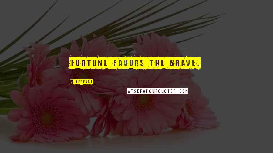 Terence quotes: Fortune favors the brave.