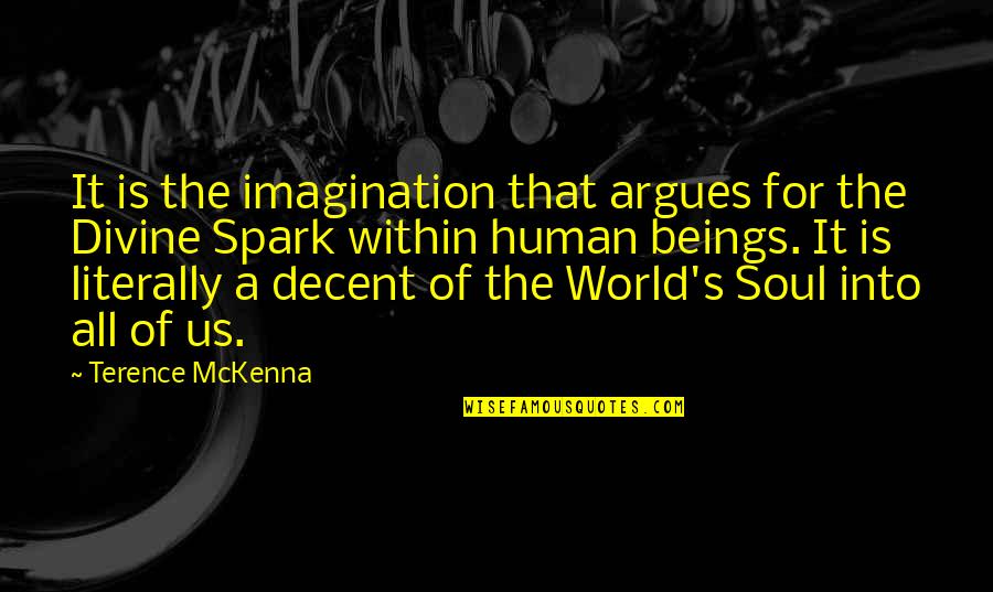 Terence's Quotes By Terence McKenna: It is the imagination that argues for the