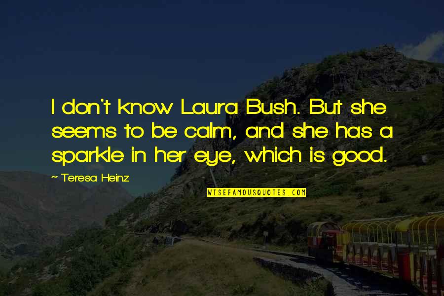 Teresa Heinz Quotes By Teresa Heinz: I don't know Laura Bush. But she seems