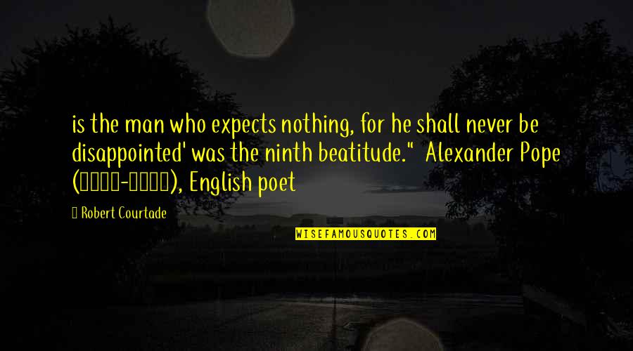 Teri Rehmaton Pr Munahsir Quotes By Robert Courtade: is the man who expects nothing, for he Teri Rehmaton Pr Munahsir Quotes By Robert Courtade: is the man who expects nothing, for he