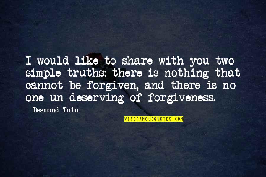 Teri Surat Quotes By Desmond Tutu: I would like to share with you two