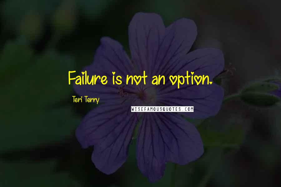 Teri Terry quotes: Failure is not an option.