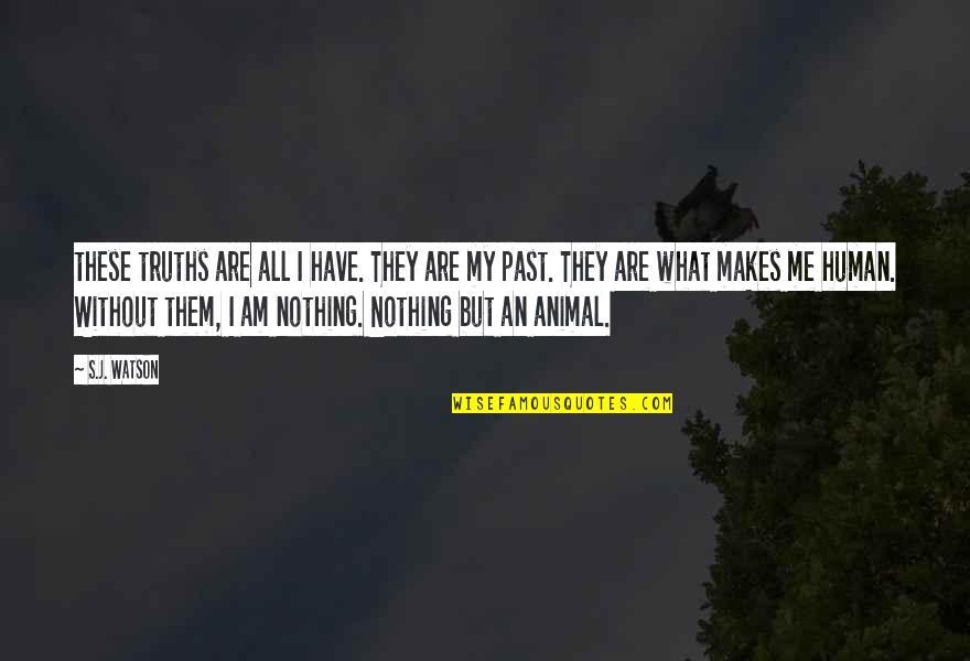 Terkadang Ada Quotes By S.J. Watson: these truths are all I have. They are Terkadang Ada Quotes By S.J. Watson: these truths are all I have. They are