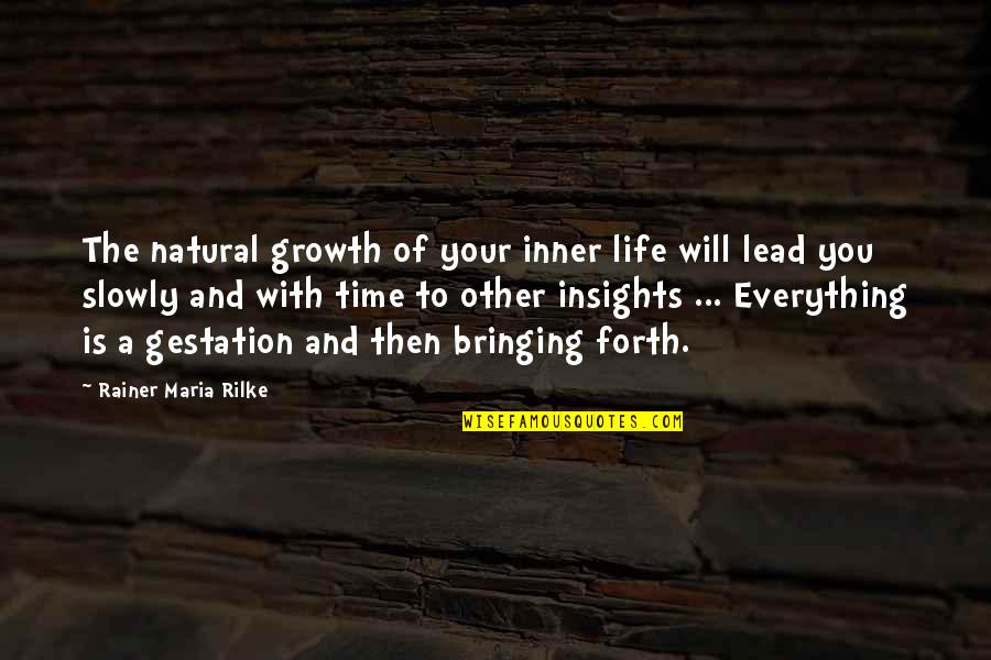Terkurung Dirumah Quotes By Rainer Maria Rilke: The natural growth of your inner life will