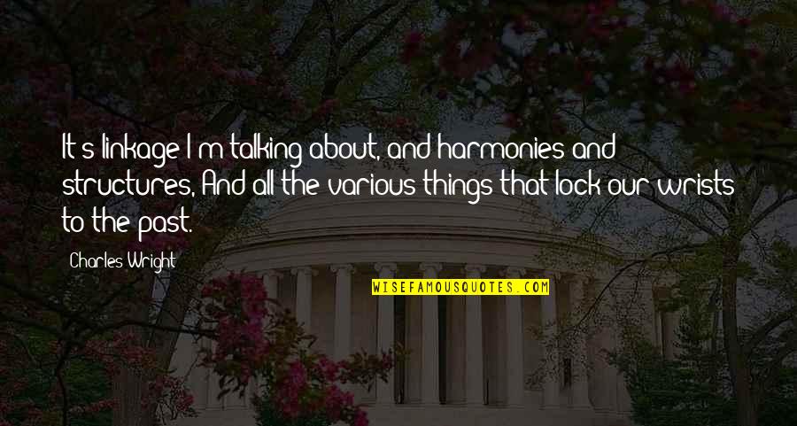 Termasuk Cake Quotes By Charles Wright: It's linkage I'm talking about, and harmonies and Termasuk Cake Quotes By Charles Wright: It's linkage I'm talking about, and harmonies and