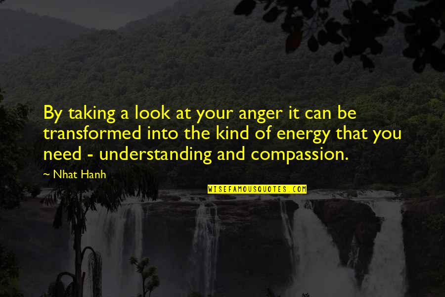 Terminacion Ente Quotes By Nhat Hanh: By taking a look at your anger it