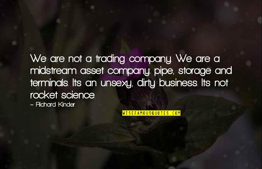 Terminals Quotes By Richard Kinder: We are not a trading company. We are