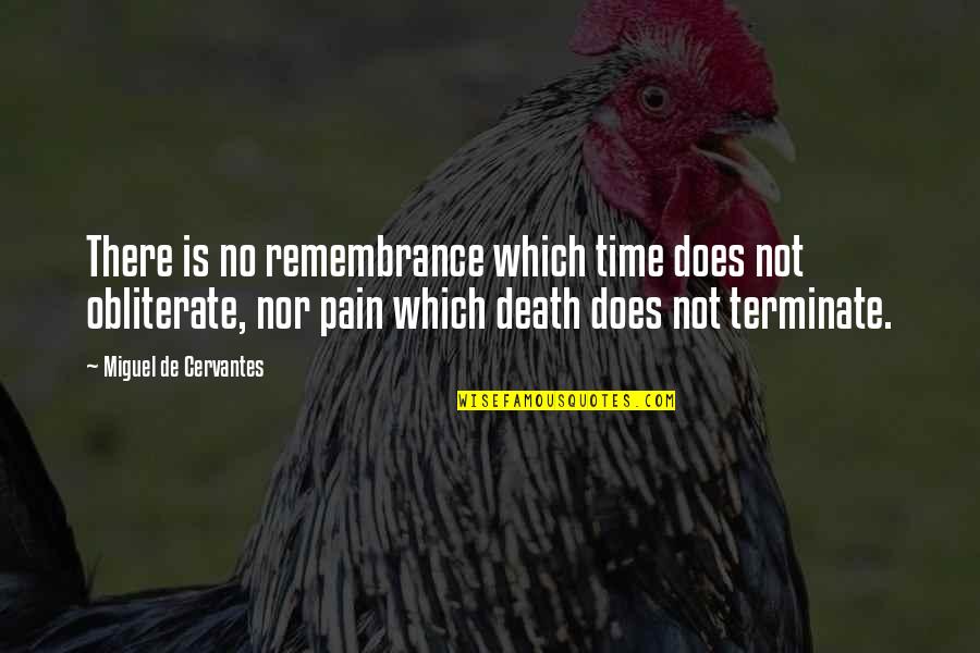 Terminate Quotes By Miguel De Cervantes: There is no remembrance which time does not