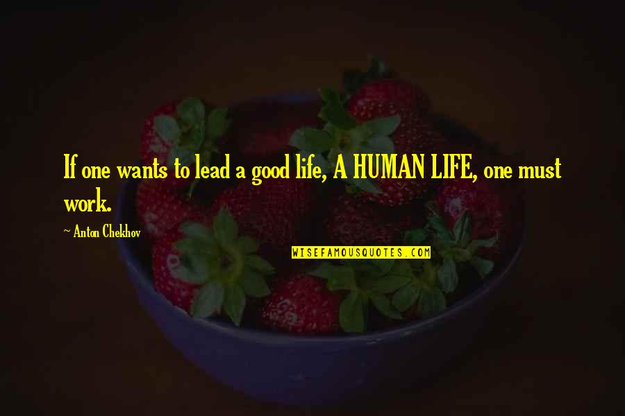 Terminus Paradis Quotes By Anton Chekhov: If one wants to lead a good life,