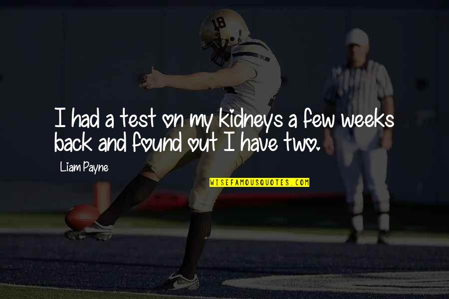 Termite Quotes By Liam Payne: I had a test on my kidneys a Termite Quotes By Liam Payne: I had a test on my kidneys a