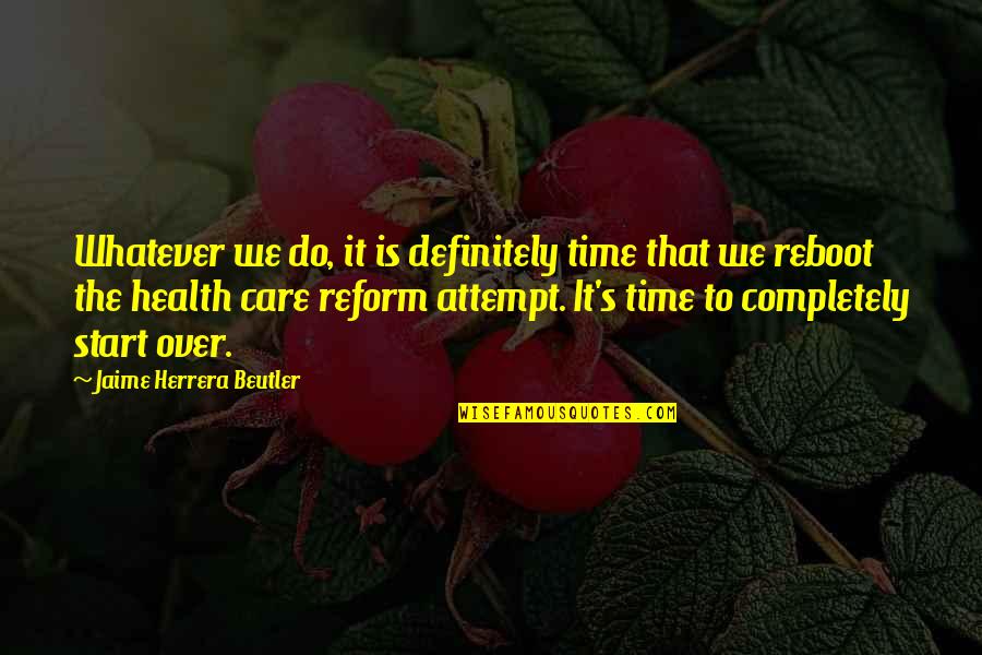 Terra Markov Quotes By Jaime Herrera Beutler: Whatever we do, it is definitely time that