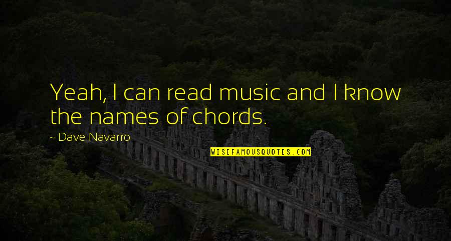 Terraferma Institucio Quotes By Dave Navarro: Yeah, I can read music and I know