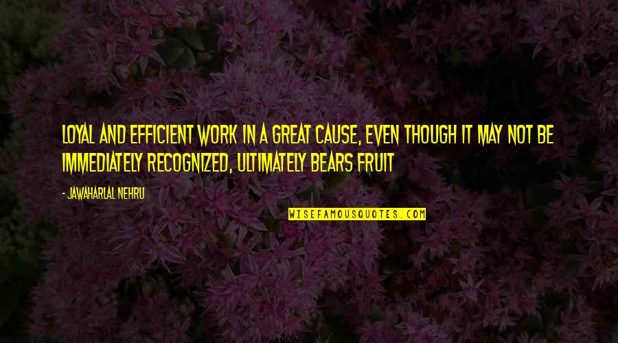 Terrault Gallery Quotes By Jawaharlal Nehru: Loyal and efficient work in a great cause, Terrault Gallery Quotes By Jawaharlal Nehru: Loyal and efficient work in a great cause,