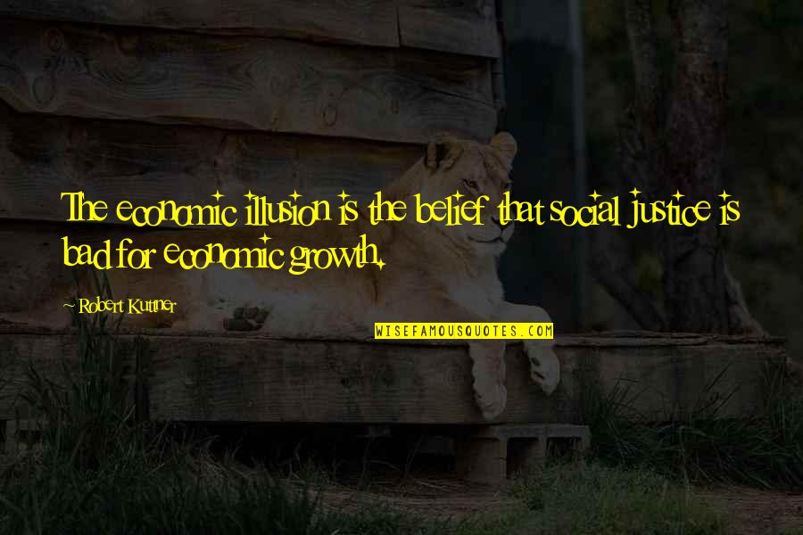 Terrestrial Ecology Quotes By Robert Kuttner: The economic illusion is the belief that social