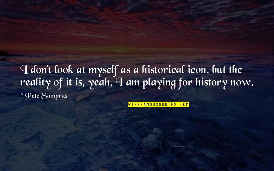Terrifed Quotes By Pete Sampras: I don't look at myself as a historical Terrifed Quotes By Pete Sampras: I don't look at myself as a historical