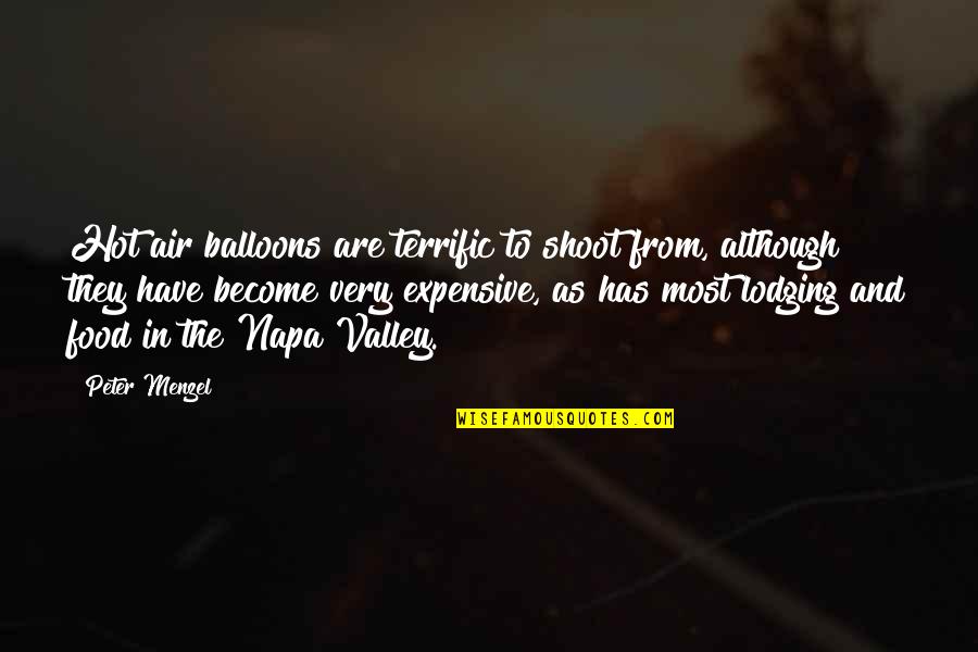 Terrific Quotes By Peter Menzel: Hot air balloons are terrific to shoot from, Terrific Quotes By Peter Menzel: Hot air balloons are terrific to shoot from,