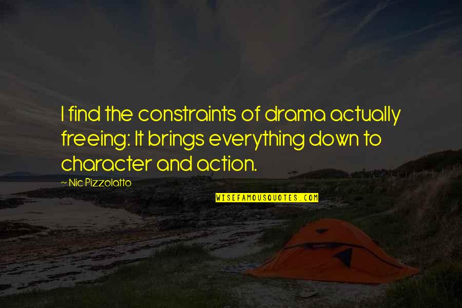 Terrious Quotes By Nic Pizzolatto: I find the constraints of drama actually freeing: Terrious Quotes By Nic Pizzolatto: I find the constraints of drama actually freeing:
