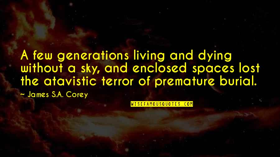 Terror And Fear Quotes By James S.A. Corey: A few generations living and dying without a