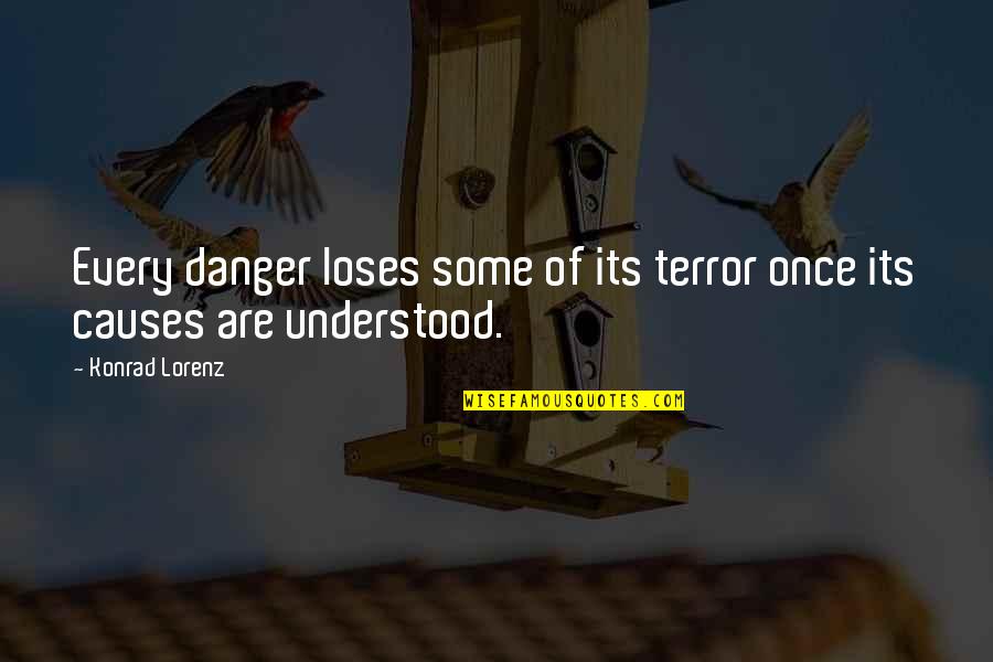 Terror And Horror Quotes By Konrad Lorenz: Every danger loses some of its terror once