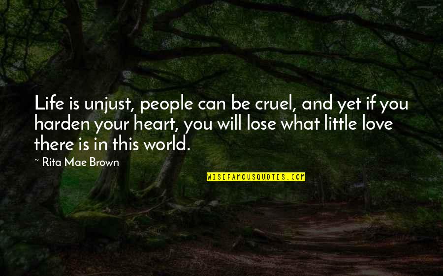 Terror Dan Simmons Quotes By Rita Mae Brown: Life is unjust, people can be cruel, and Terror Dan Simmons Quotes By Rita Mae Brown: Life is unjust, people can be cruel, and